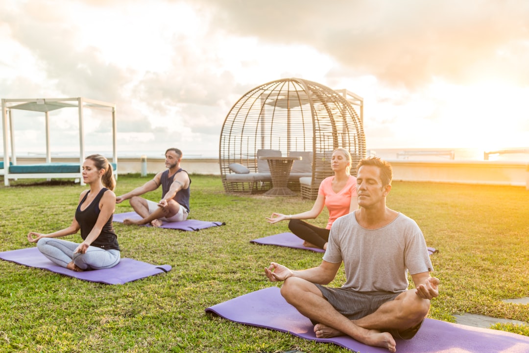 Yoga class at morning